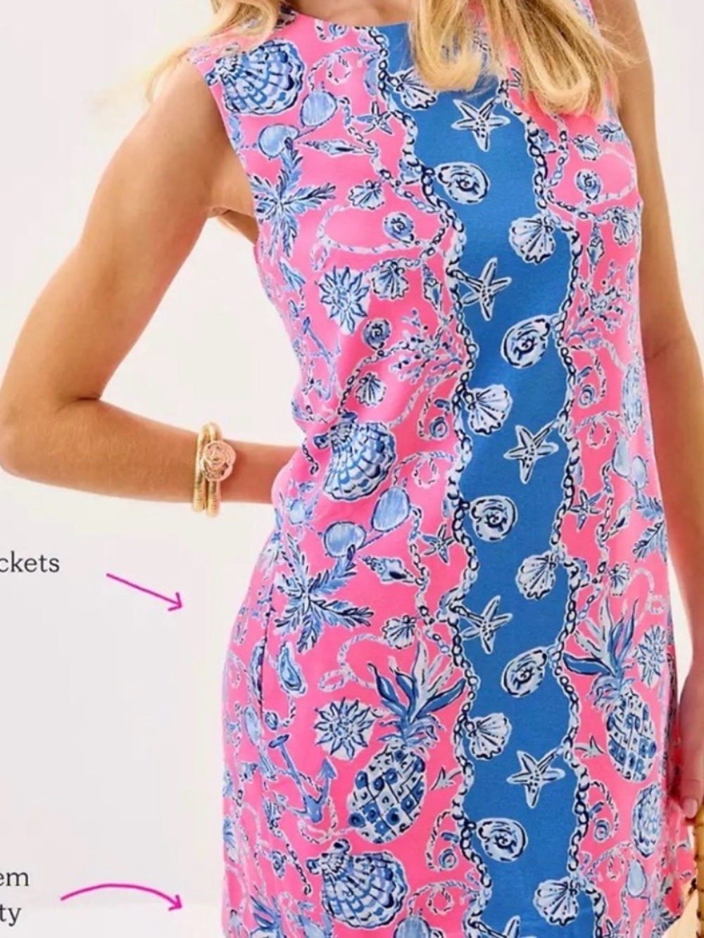 NWT Lilly Pulitzer EDITA SHIFT DRESS “Rousseau Pink Barefoot” MSRP $198 sz 14 - Picture 6 of 12